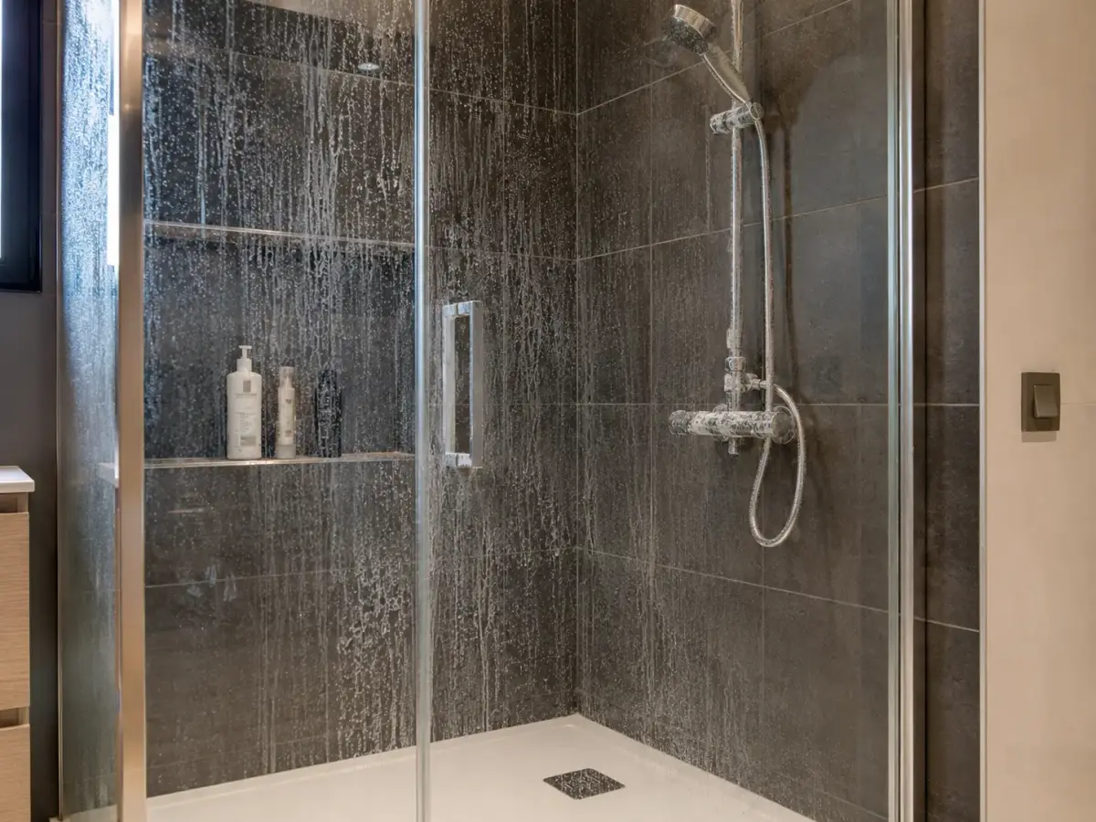 Douche difficile à nettoyer